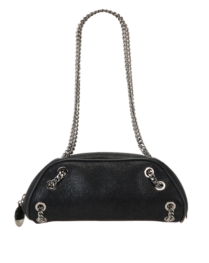 Falabella Bowling Shoulder Bag, &pound;475, Handbags, Black, Faux Leather, Front view